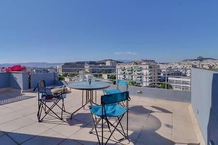 Studio With Private Terrace And View Of Acropolis! Афины Экстерьер фото